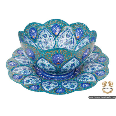 Decorative Bowl & Plate | Hand Painted Minakari | HE6110