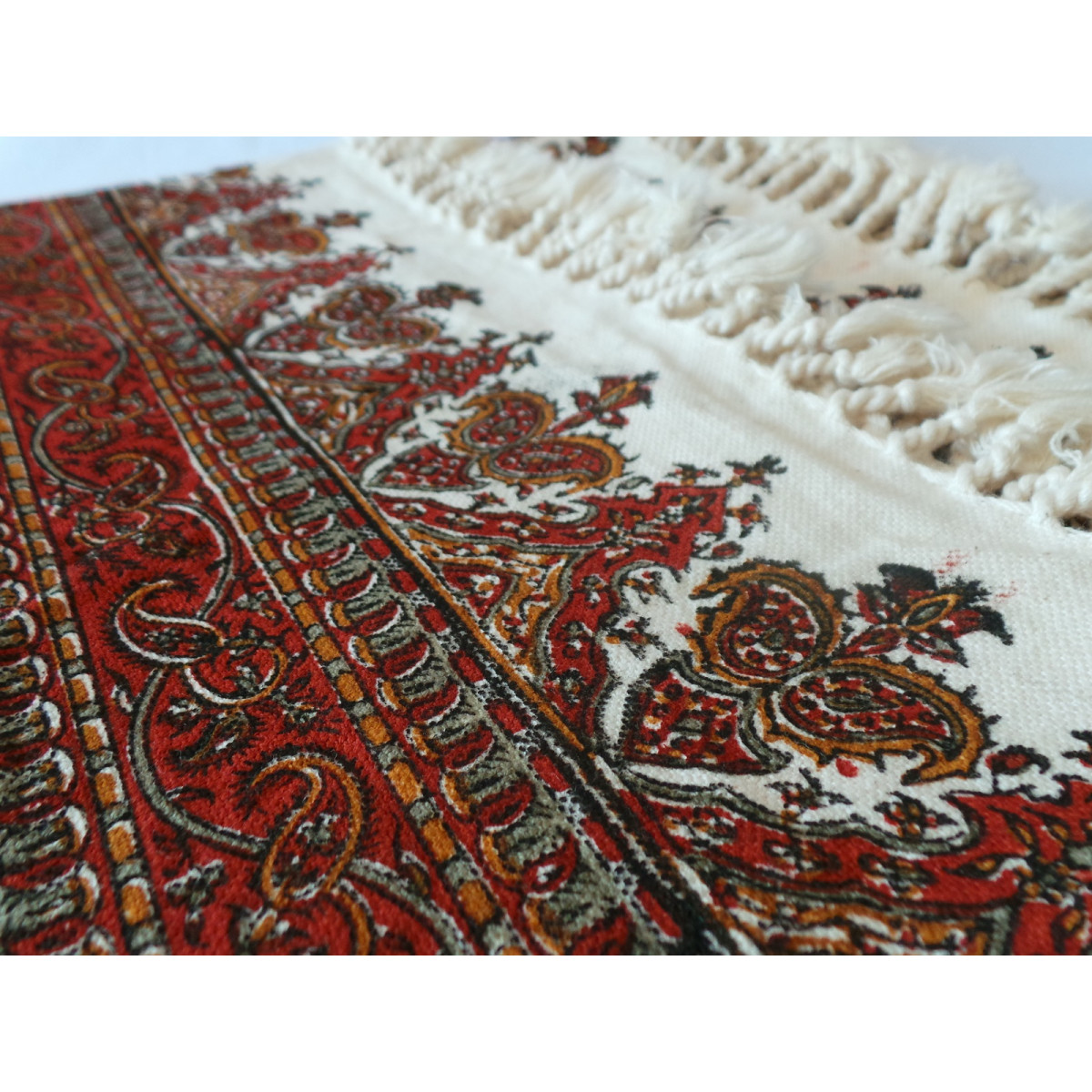 Persian Ghalamkar Bedspread or Tablecloth- HGH2056-Persian Handicrafts