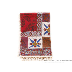 Persian Tapestry (Ghalamkar) Tablecloth - HGH3070-Persian Handicrafts