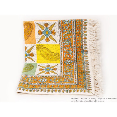Persian Tapestry (Ghalamkar) Tablecloth - HGH3072 Persian Tapestry (Ghalamkar) Tablecloth - HGH3072