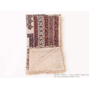 Persian Tapestry (Ghalamkar) Tablecloth - HGH3075-Persian Handicrafts