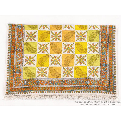 Persian Tapestry (Ghalamkar) Tablecloth - HGH3076 Persian Tapestry (Ghalamkar) Tablecloth - HGH3076