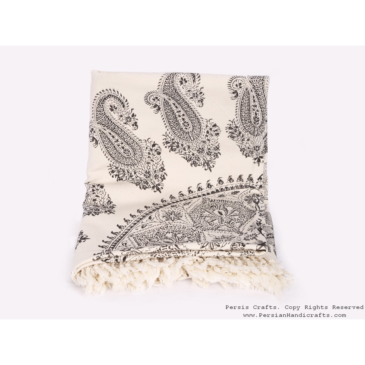 Persian Tapestry (Ghalamkar) Tablecloth - HGH3601-Persian Handicrafts