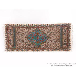 Persian Tapestry (Ghalamkar) Tablecloth - HGH3602-Persian Handicrafts