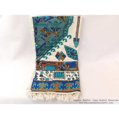 Persian Tapestry (Ghalamkar) Kilim Style Tablecloth - HGH3604