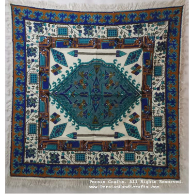 Persian Tapestry (Ghalamkar) Kilim Style Tablecloth - HGH3604