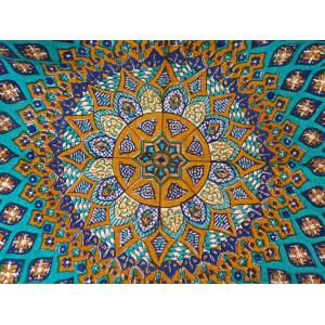 Persian Tapestry (Ghalamkar) Rug Style Tablecloth - HGH3607-Persian Handicrafts