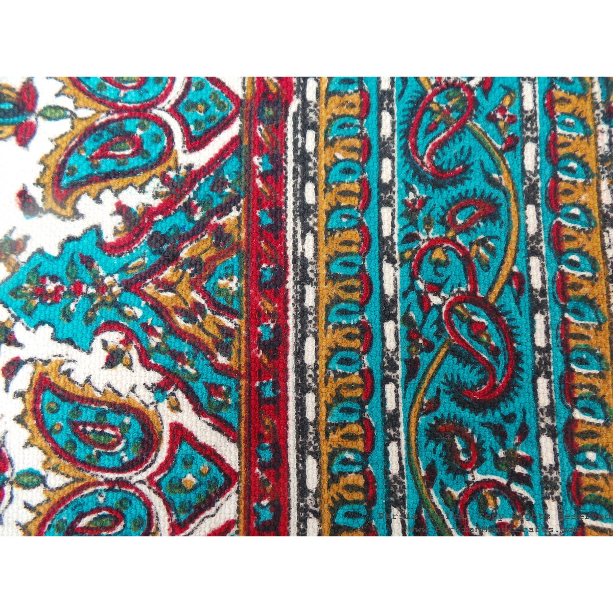 Persian Tapestry (Ghalamkar) Tablecloth - HGH3608-Persian Handicrafts