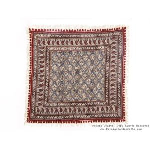 Persian Tapestry (Ghalamkar) Tablecloth - HGH3703-Persian Handicrafts
