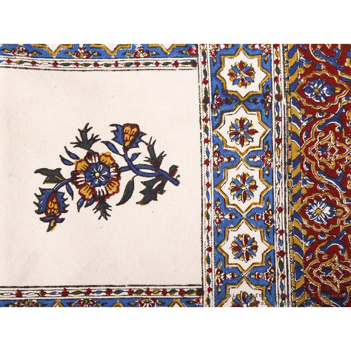 Persian Tapestry (Ghalamkar) Tablecloth - HGH3704-Persian Handicrafts