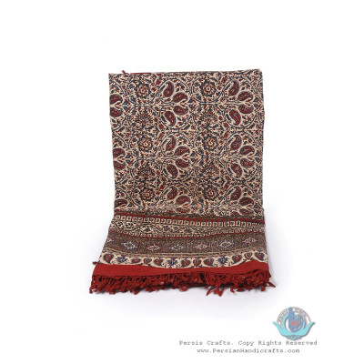 Vintage Look Persian Bote Jeghe Ghalamkar Tablecloth - HGH3901 Vintage Look Persian Bote Jeghe Ghalamkar Tablecloth - HGH3901