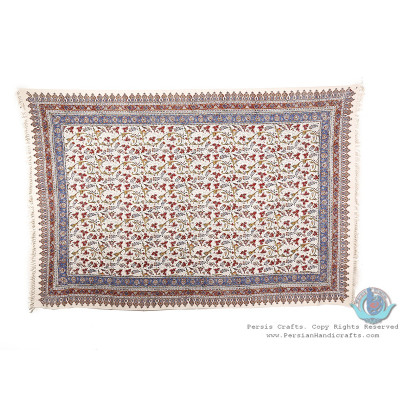 Persian Tapestry Grape & Flower Ghalamkar Bedspread or Tablecloth - HGH3907