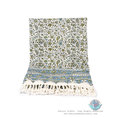Persian Tapestry Paisley & Flower Ghalamkar Bedspread or Tablecloth - HGH3908 Persian Tapestry Paisley & Flower Ghalamkar Bedspread or Tablecloth - HGH3908