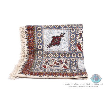 Multi Paisley Frame Look Tapestry Ghalamkar Tablecloth - HGH3912 Multi Paisley Frame Look Tapestry Ghalamkar Tablecloth - HGH3912
