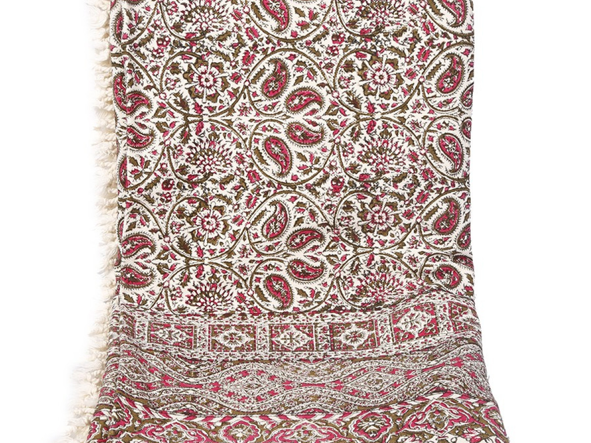 Uniform Paisley & Flower Eslimi Ghalamkar Tablecloth - HGH3913 - Persiada