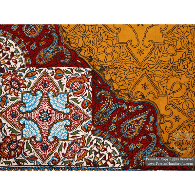 Square Tablecloth | Hand Printed Ghalamkar | HGH5102 Square Tablecloth | Hand Printed Ghalamkar | HGH5102