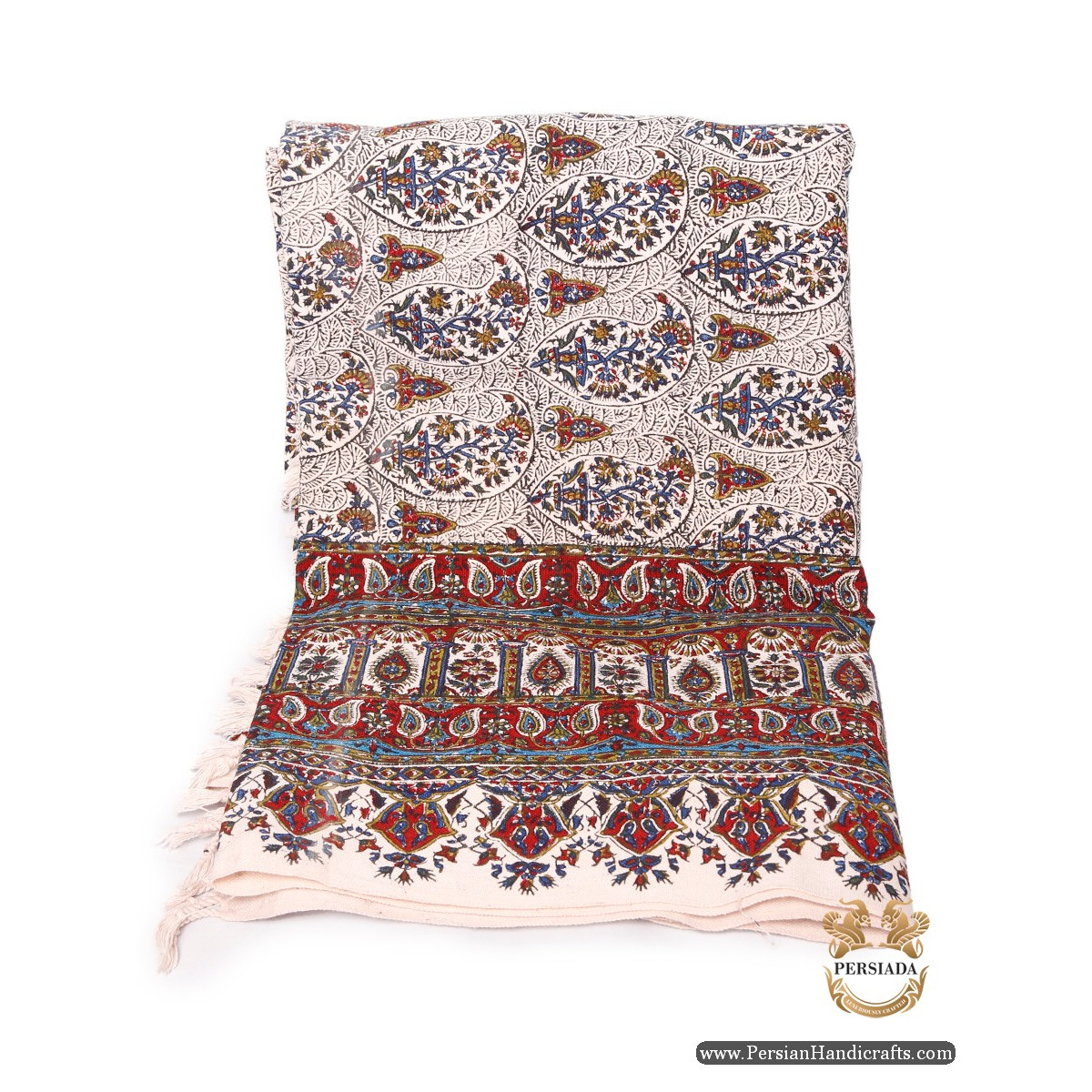 Rectangle Bedspread or Tablecloth | Hand Printed Ghalamkar | HGH6101-Persian Handicrafts