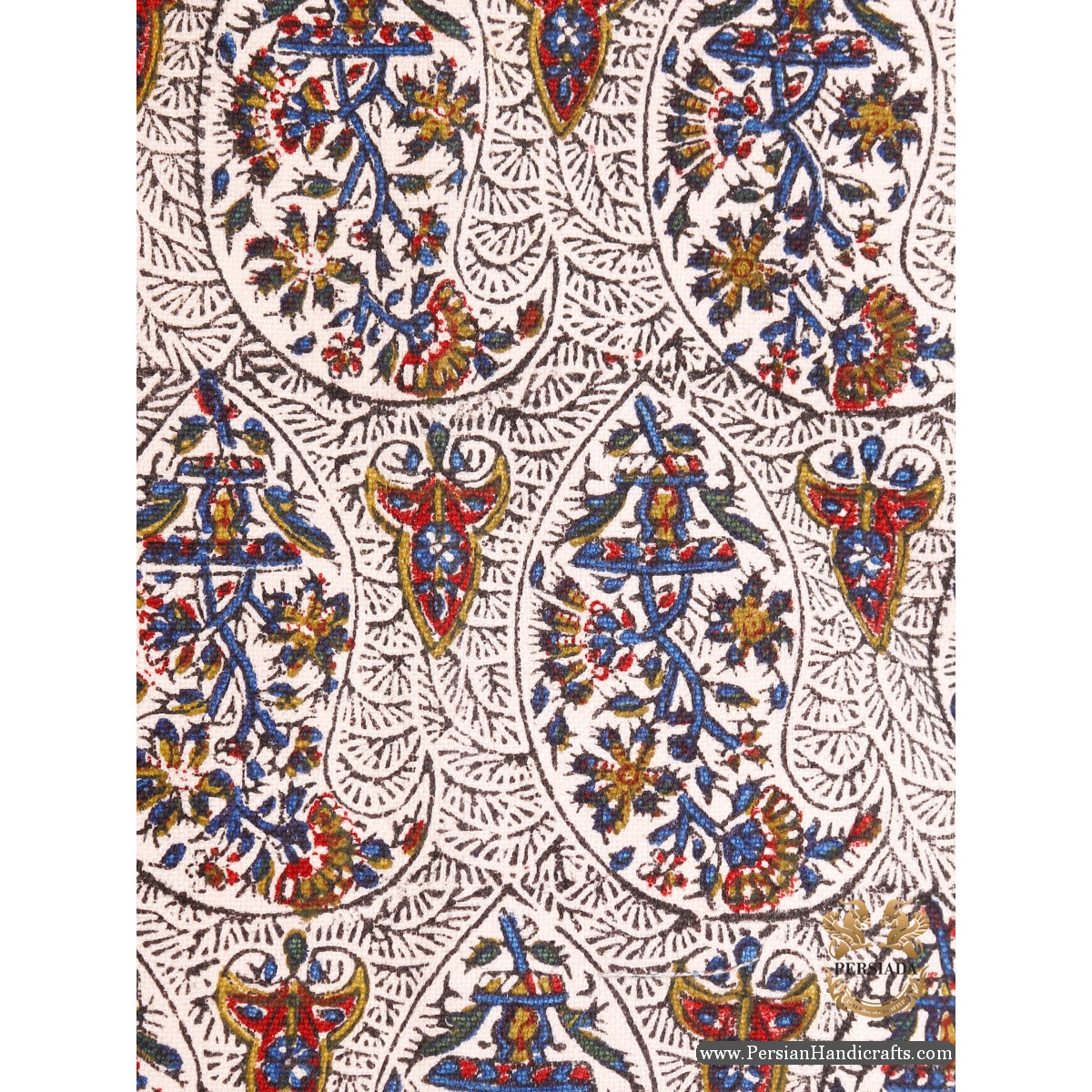 Rectangle Bedspread or Tablecloth | Hand Printed Ghalamkar | HGH6101-Persian Handicrafts