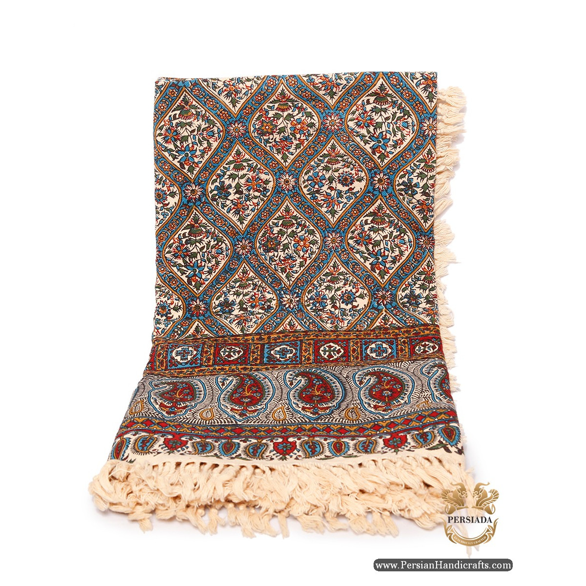 Square Tablecloth | Hand Printed Ghalamkar | Persiada HGH6104