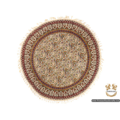 Round Bedspread or Tablecloth | Hand Printed Ghalamkar | HGH6105