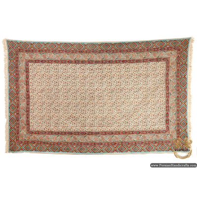 Rectangle Bedspread or Tablecloth | Hand Printed Ghalamkar | HGH6107