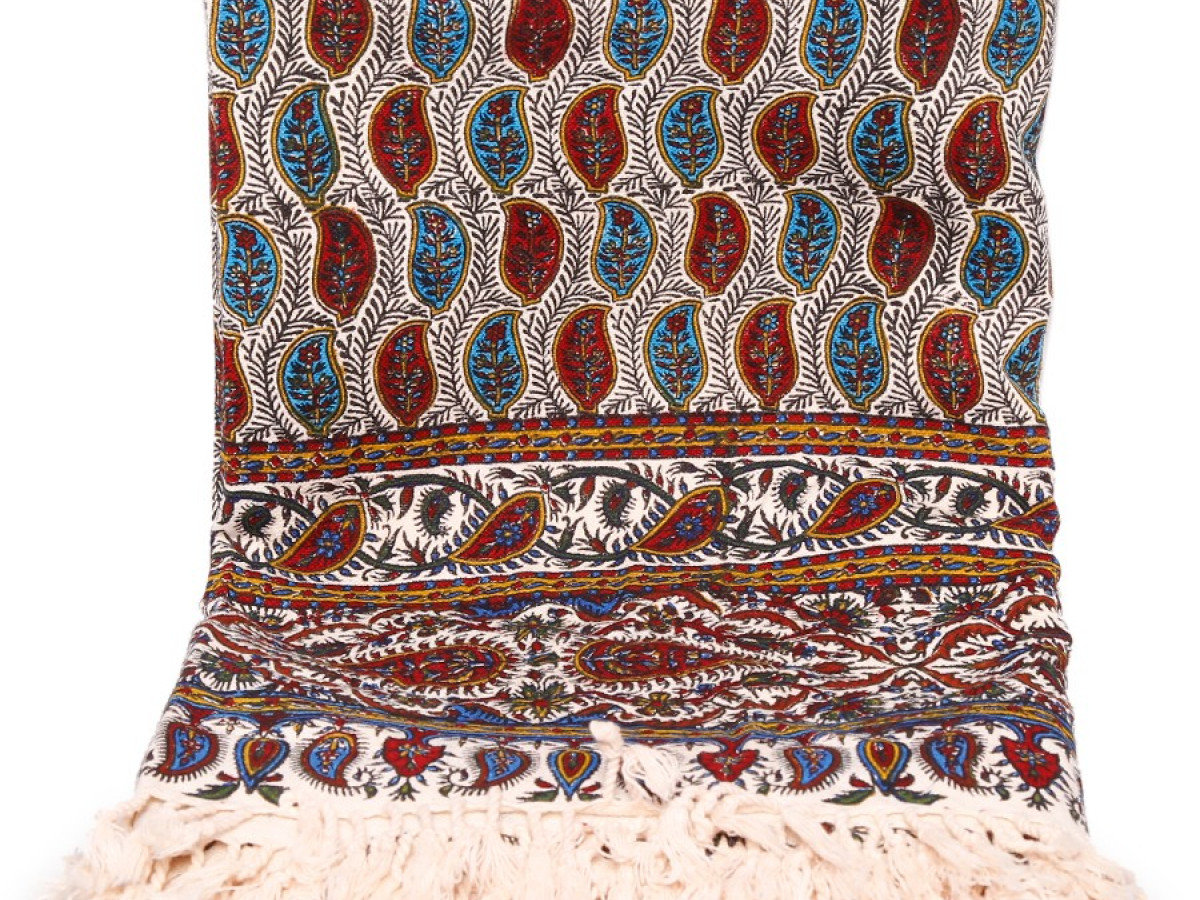 Rectangle Tablecloth | Hand Printed Ghalamkar | Persiada HGH6108