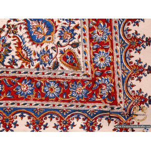 Bedspread or Tablecloth | Hand Printed Ghalamkar | HGH6109-Persian Handicrafts