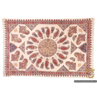 Bedspread or Tablecloth | Hand Printed Ghalamkar | HGH6109