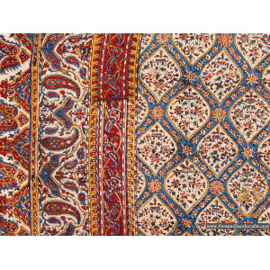 Oval Tablecloth | Hand Printed Ghalamkar | HGH6111-Persian Handicrafts