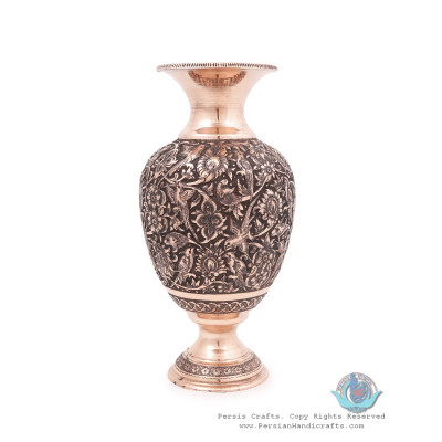 Persian Handgraved Flower & Bird on Flower Vase - HGL3902