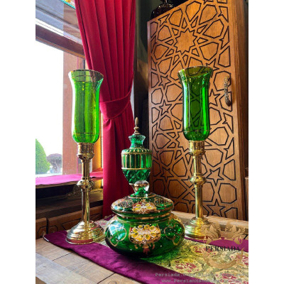 Bowl Candle Set | Persian Handmade  Glasswork | HGA1001 Bowl Candle Set | Persian Handmade  Glasswork | HGA1001