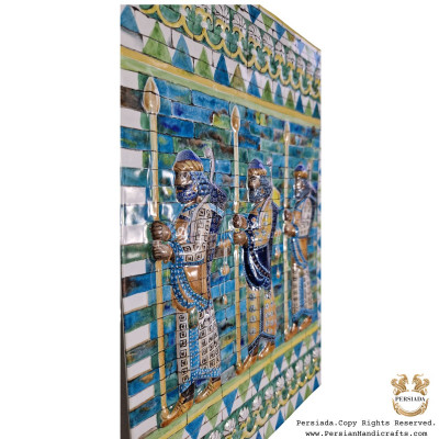 Susian guards from the Palace of Darius in Susa Handmade Minakari | HE7303 Susian guards from the Palace of Darius in Susa Handmade Minakari | HE7303