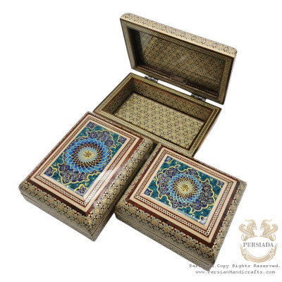 Luxury Box Set | In/Out Khatam Marquetry w Miniature| HKH8003