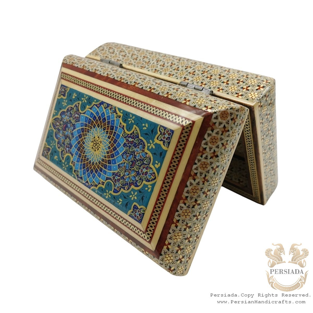 Luxury Box Set | In/Out Khatam Marquetry w Miniature| HKH8003-Persian Handicrafts