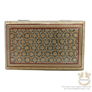 Accessories Box Set | In/Out Khatam Marquetry | HKH8005-Persian Handicrafts