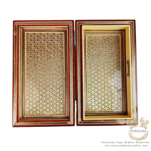 Wooden Storage Box | In/Out Khatam Marquetry w Miniature | HKH8008
