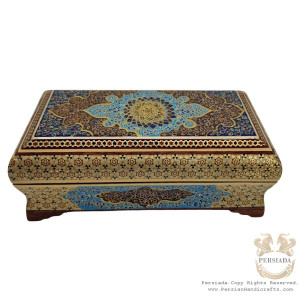 Tressure Storage Box | In/Out Khatam Marquetry w Miniature | HKH8010-Persian Handicrafts