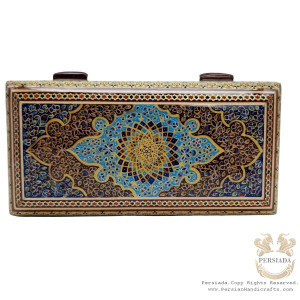 Tressure Storage Box | In/Out Khatam Marquetry w Miniature | HKH8010-Persian Handicrafts