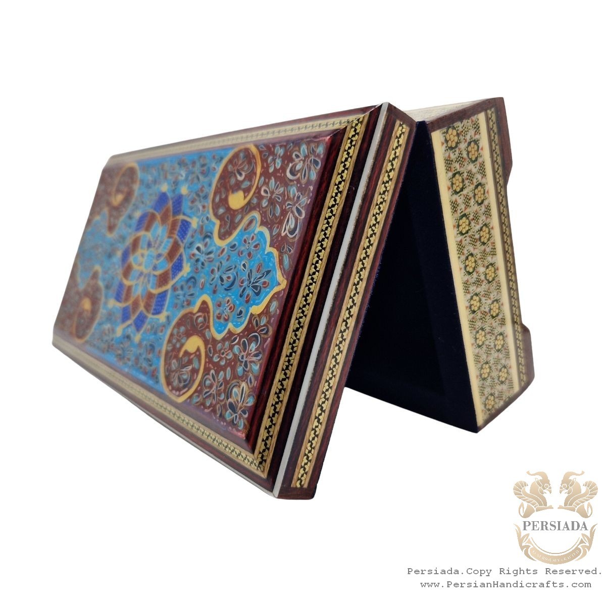 Wooden Storage Box | Khatam Marquetry w Miniature | HKH8012-Persian Handicrafts