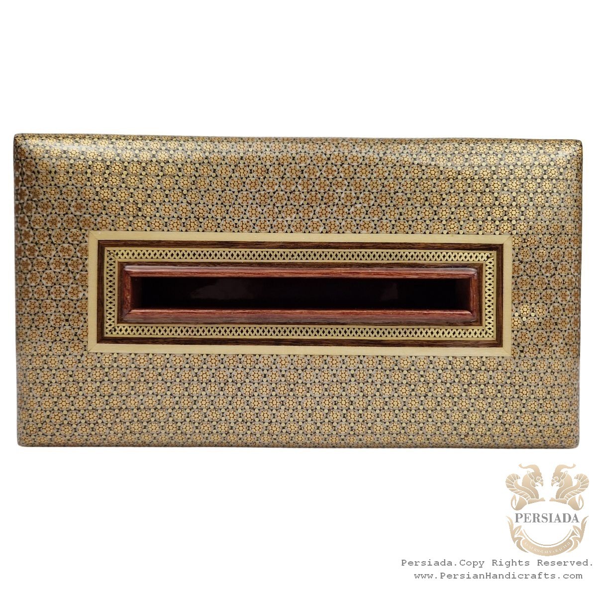 Classical Tissue Box | Handmade Khatam Marquetry | HKH8021-Persian Handicrafts