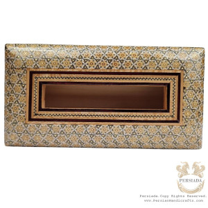 Classical Tissue Box | Handmade Khatam Marquetry | HKH8022-Persian Handicrafts