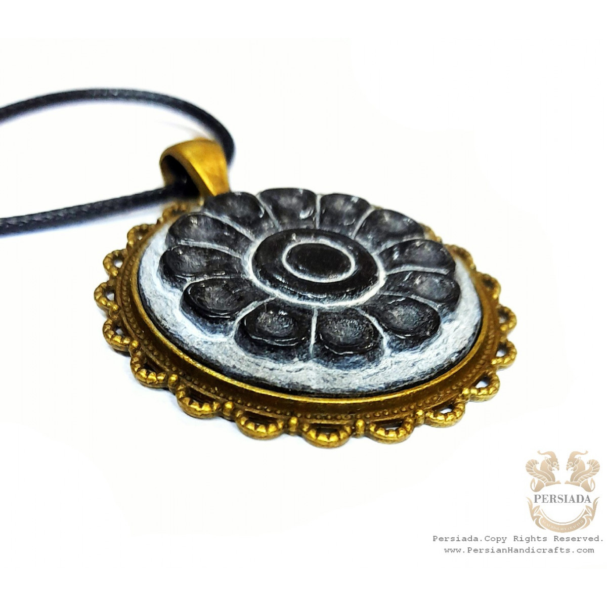 12 Feather Lotus Necklace | PHA2005 -Persian Handicrafts