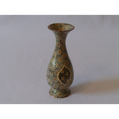 Khatam on Copper Flower Vase - HKH2043