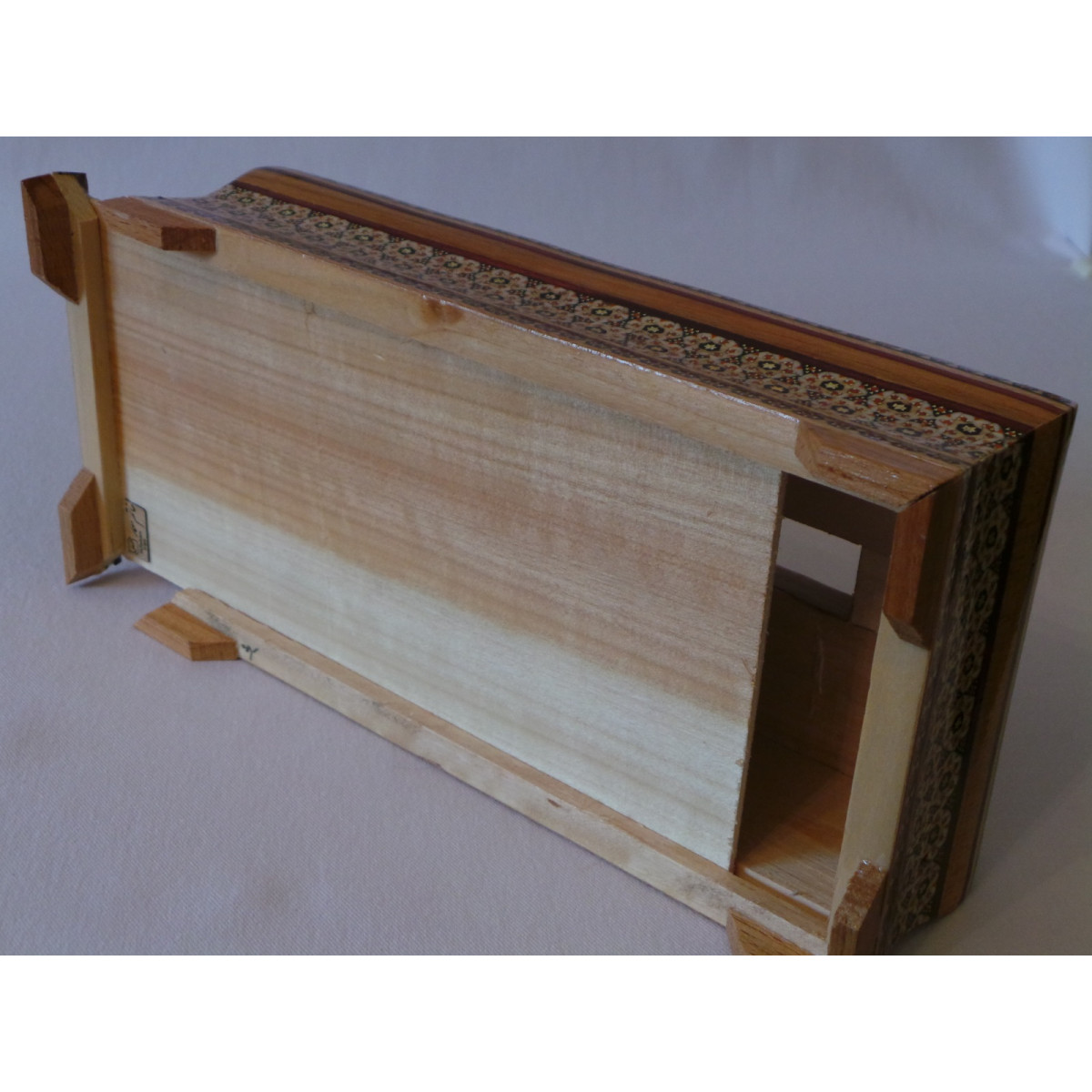 Khatam on Wood Tissue Box - HKH2046-Persian Handicrafts