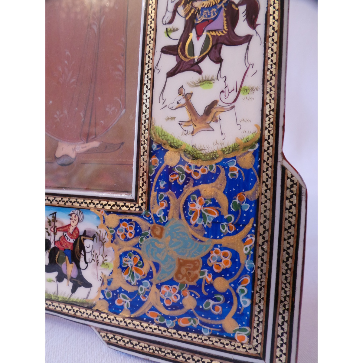 Khatam & Miniature Traditional Face Framed Art - HKH2047-Persian Handicrafts