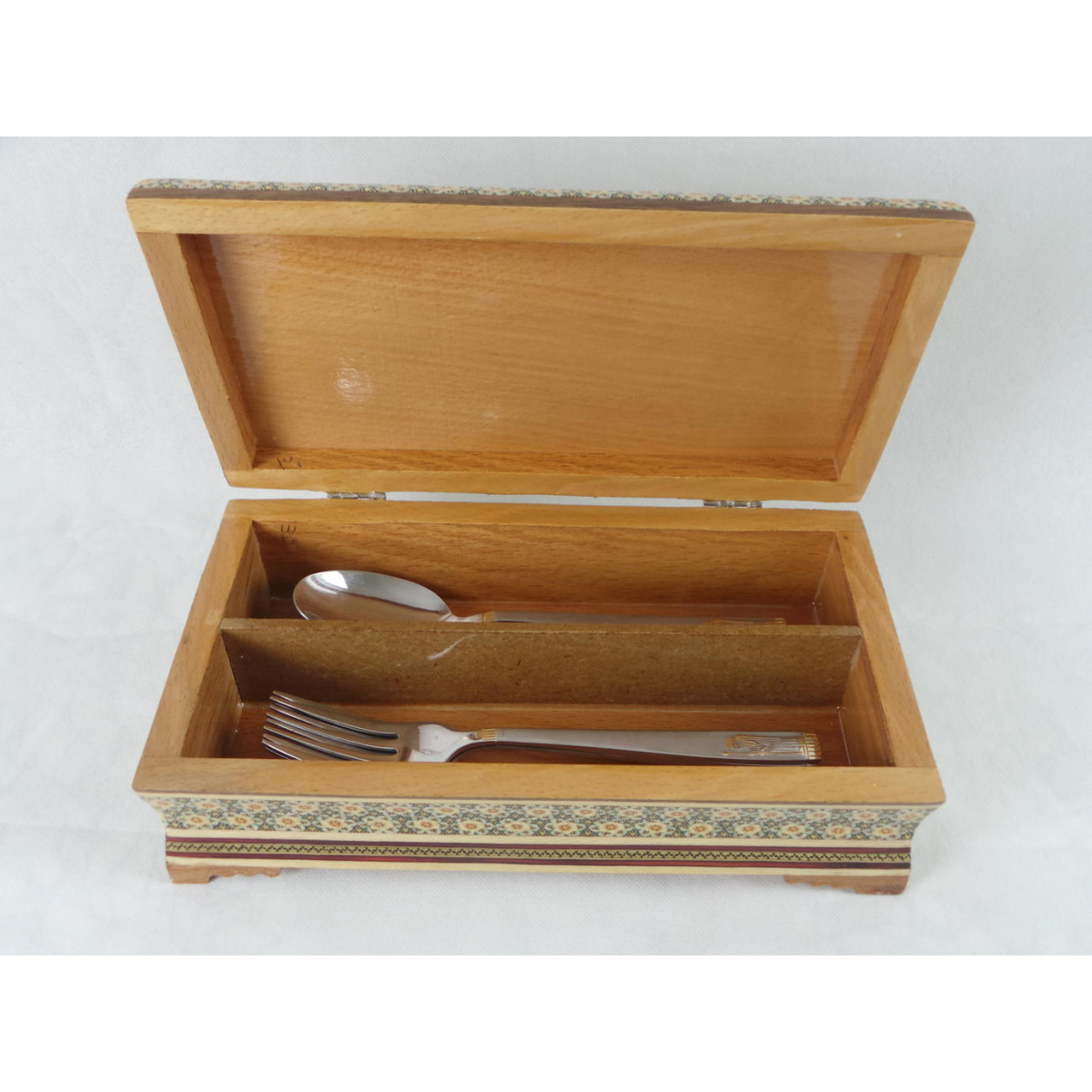 Persian Khatam Handicrafts Cutlery Box - HKH3000-Persian Handicrafts