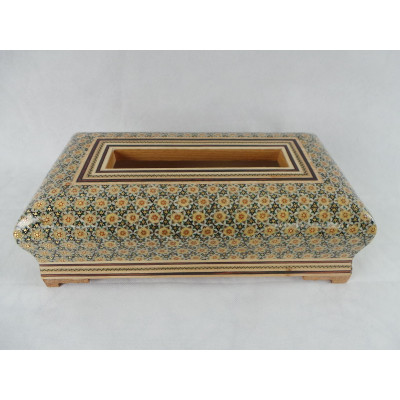 Khatam on Wood Tissue Box - HKH3001