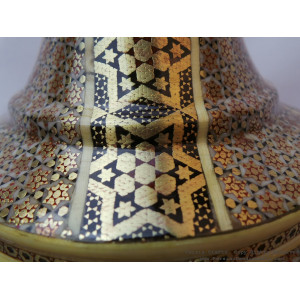 Khatam on Copper Candy Bowl Dish - HKH3002-Persian Handicrafts