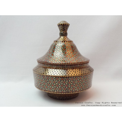 Khatam on Copper Candy Bowl Dish - HKH3003