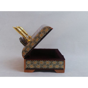 Persian Khatam Handicrafts Envelope Holder Pen Rest - HKH3008-Persian Handicrafts